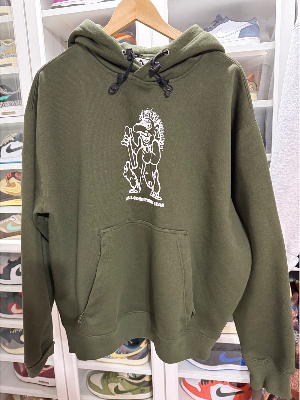 Nike ACG 'Troll' Hoodie Sweatshirt- Olive Green